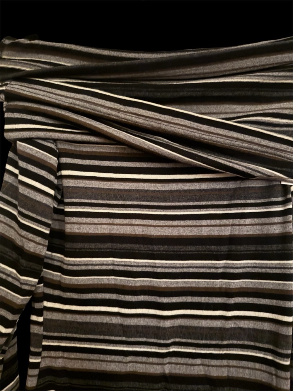 Comme des Garcons Striped Dress/Sweater in Black and Gray - Picture 4 of 7